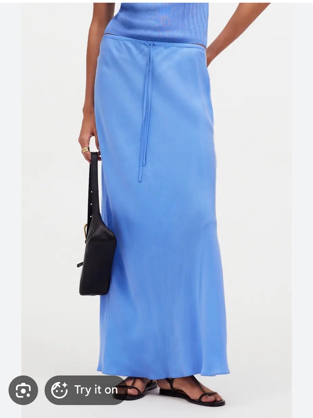 Madewell Cornflower Blue Maxi Skirt - Picture 2 of 8